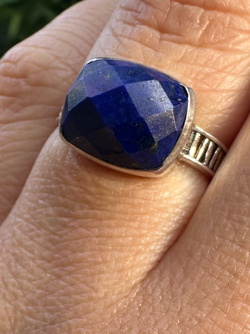 925 Faceted Lapis-Ring - Sterling - Picture 5 of 6